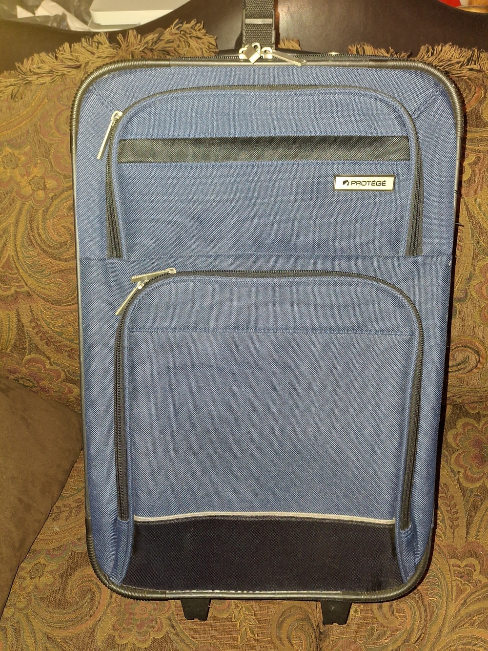 Protege Navy Blue Travel Carry-On Spinner Bag